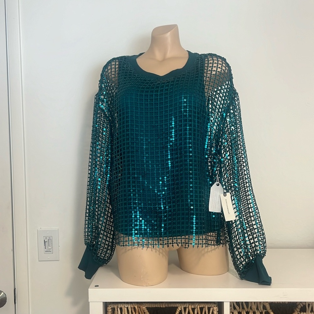 Anthropologie Tank Lined Sequin Top